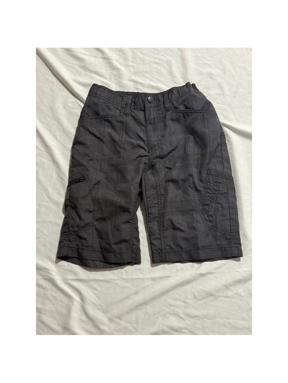 Boys Lee Dungarees Shorts Size 10 Husky Gray Plaid